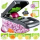 16 in 1 Multifunctional Vegetable Chopper Slicer Shredder with Basket Fruit Slicer Potato Shredder Carrot Grind Home Gadgets