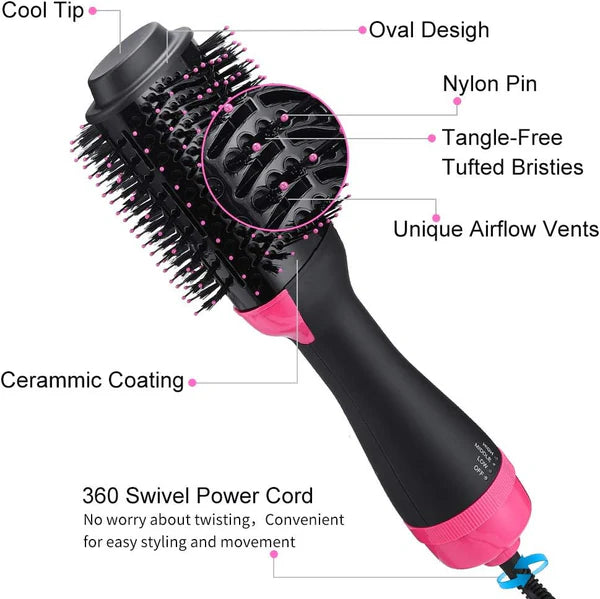 3 in 1 Hot Air Brush One-Step Hair Dryer And Volumizer Styler and Dryer Blow Dryer Brush Professional 1000W Hair Dryers 15 sold in last 7 hours